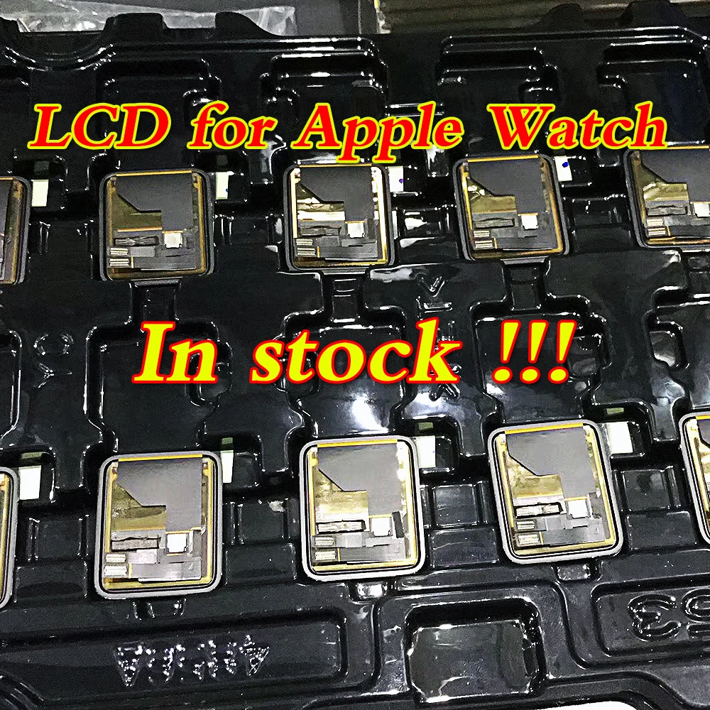 По сделке команда ЖК-дисплей для Apple Watch серии 1 38 мм/42 мм s1 кодирующий преобразователь сенсорного экрана в сборе с бесплатным закаленным стеклом и инструментами