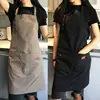 Pure Color Cooking Kitchen Apron For Woman Men Chef Waiter Cafe Shop BBQ Hairdresser Aprons Bibs Kitchen Accessory Dropshipping ► Photo 1/6