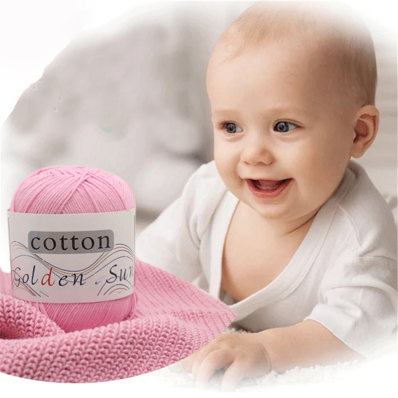 Детская Пряжа из чистого хлопка 100% хлопок трикотажная пряжа для вязания мягкая