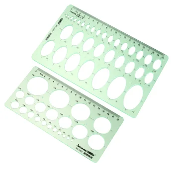 

2PCS Transparent Plastic Draft Rulers Geometric Template Rulers Drawings Templates Measuring Rulers Math Measurement Tool for Sc
