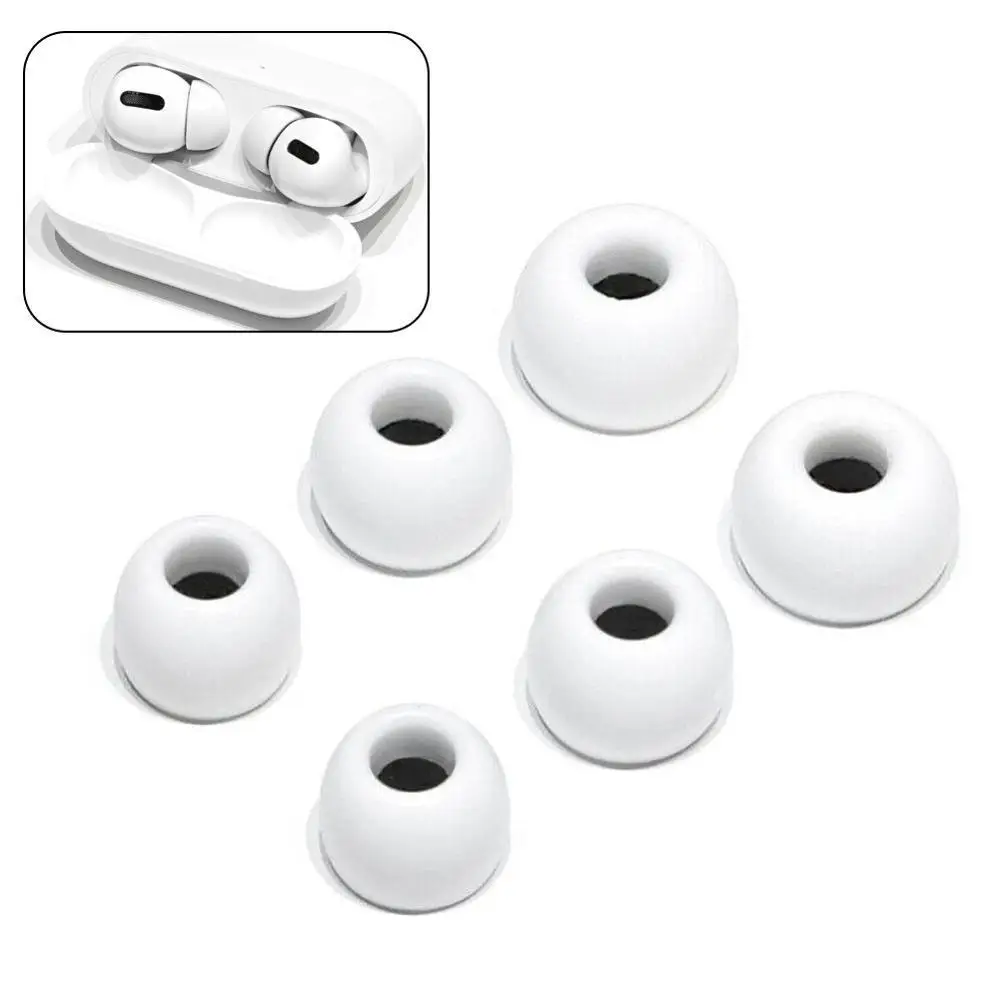 6 шт. Губка силиконовая пена с эффектом памяти для наушников Apple Airpods Pro Аксессуары для наушников Сменные наушники вкладыши