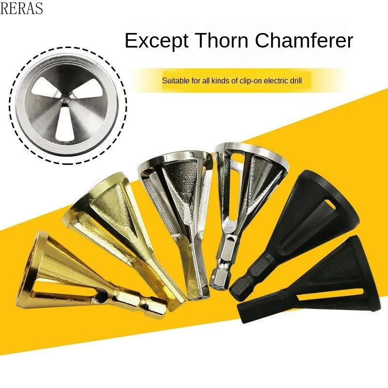 

New Silver Chamfering Device, Deburring Outer Chamfering Knife, Black Angler, Trimming Chuck, Electric Drill Tool