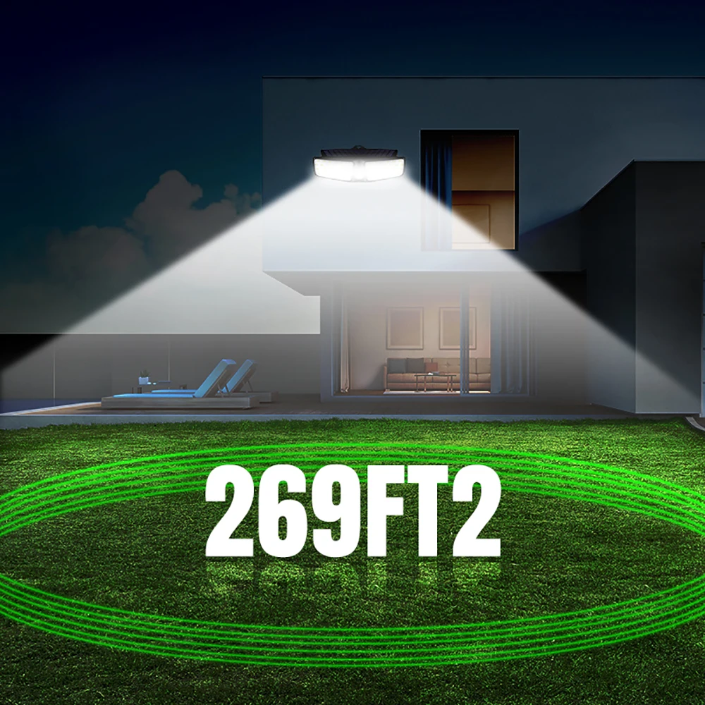 Наружный настенный светильник на солнечной батарее 80 светодиодов IP65