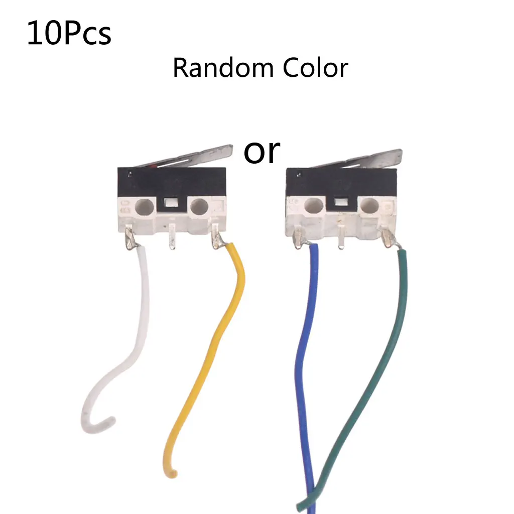 

10pcs 125V 1A Subminiature Micro Lever Switch With Three Straight Legs Mouse Side Key Momentary For Makerbot MK7/ MK8 Drop Ship