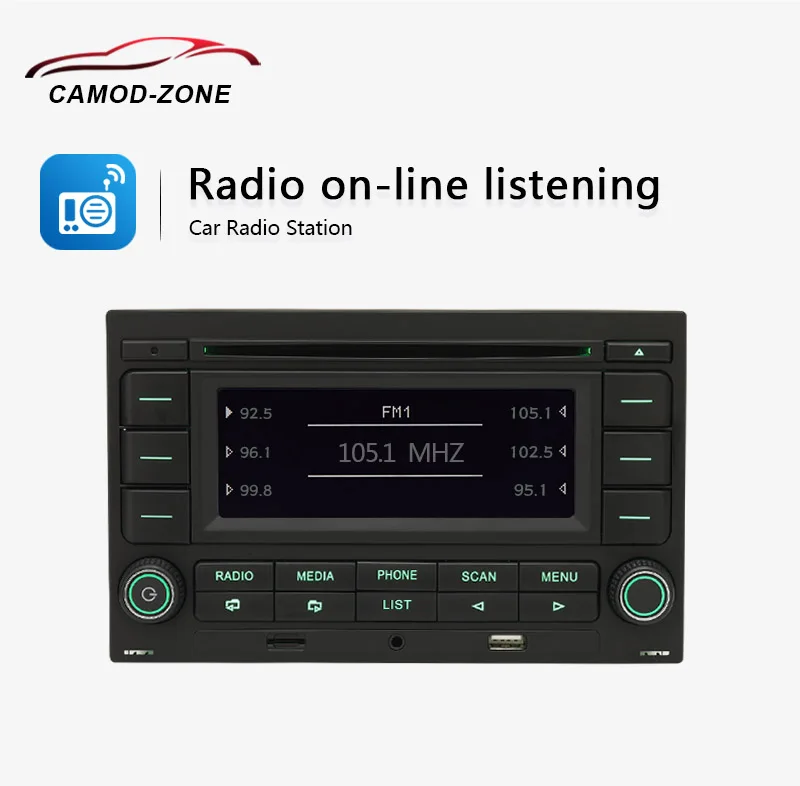 Зеленый Llight Bluetooth RCN210 CD-плеер 31G 035185 автомобильный радиоприемник USB MP3 AUX для VW skoda Polo 9N golf jta MK4 passat B5 RCN210