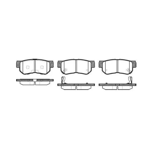 Колодки дисковые з.\ Hyundai Santa Fe 2.4i/2.7 V6/2.0CRDi 01 REM