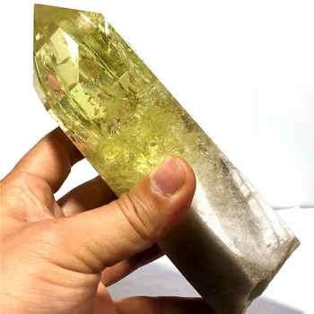 

natural citrine quartz crystal wand point Home furnishing decoration stone and crystal Crystal rod column