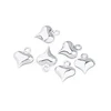 80pcs 8x10mm Stainless Steel Heart Gold Silver Color Cute For Necklace Pendant Charms DIY Jewelry Making Accessories Wholesale ► Photo 2/6
