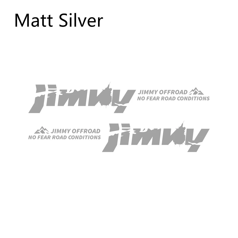 2Pcs For SUZUKI JIMNY Car Side Stickers Vinyl Film Auto 4WD offroad Decals Automobile Decoration Styling Car Tuning Accessories - Название цвета: Matt Sliver