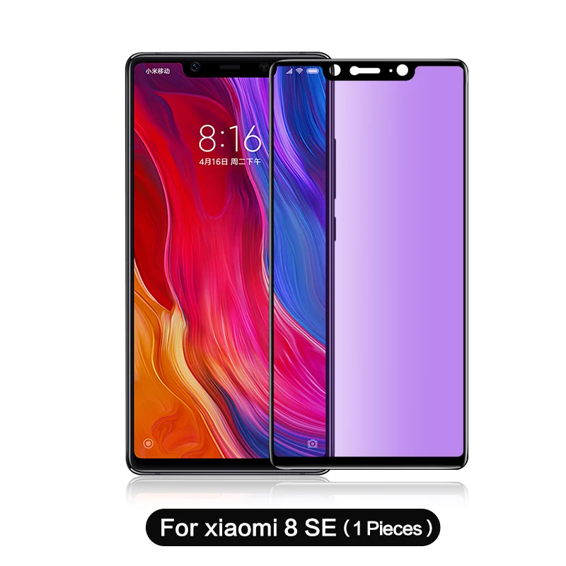 Синий светильник SmartDevil для Xiao mi Red mi Note 7 закаленное стекло для Xiaomi mi 8 mi 9 SE 6X красный mi Note 7 Защита экрана полное покрытие - Цвет: for xiaomi 8SE