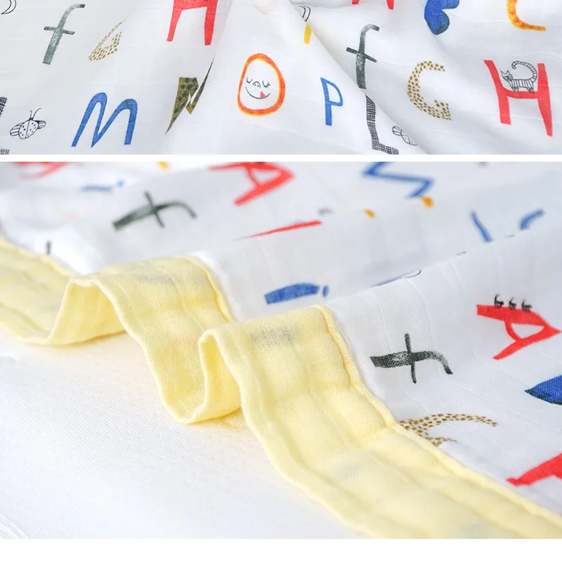 Лучший подарок для детей Детская Пеленка, новорожденный детское одеяло для младенца детское банное полотенце 4 слоя муслин матрас подгузник Детский Комплект постельного белья