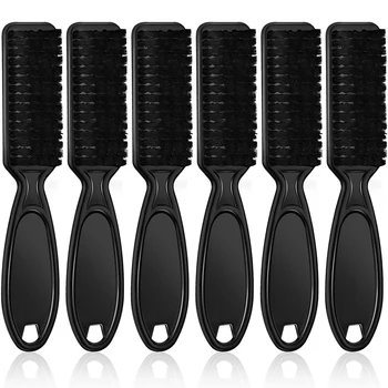 

6 Pcs Hairdressing Blade Scissors Cleaning Brush Nylon Trimmer Cleaning Brush Hair Duster Brush Set Black