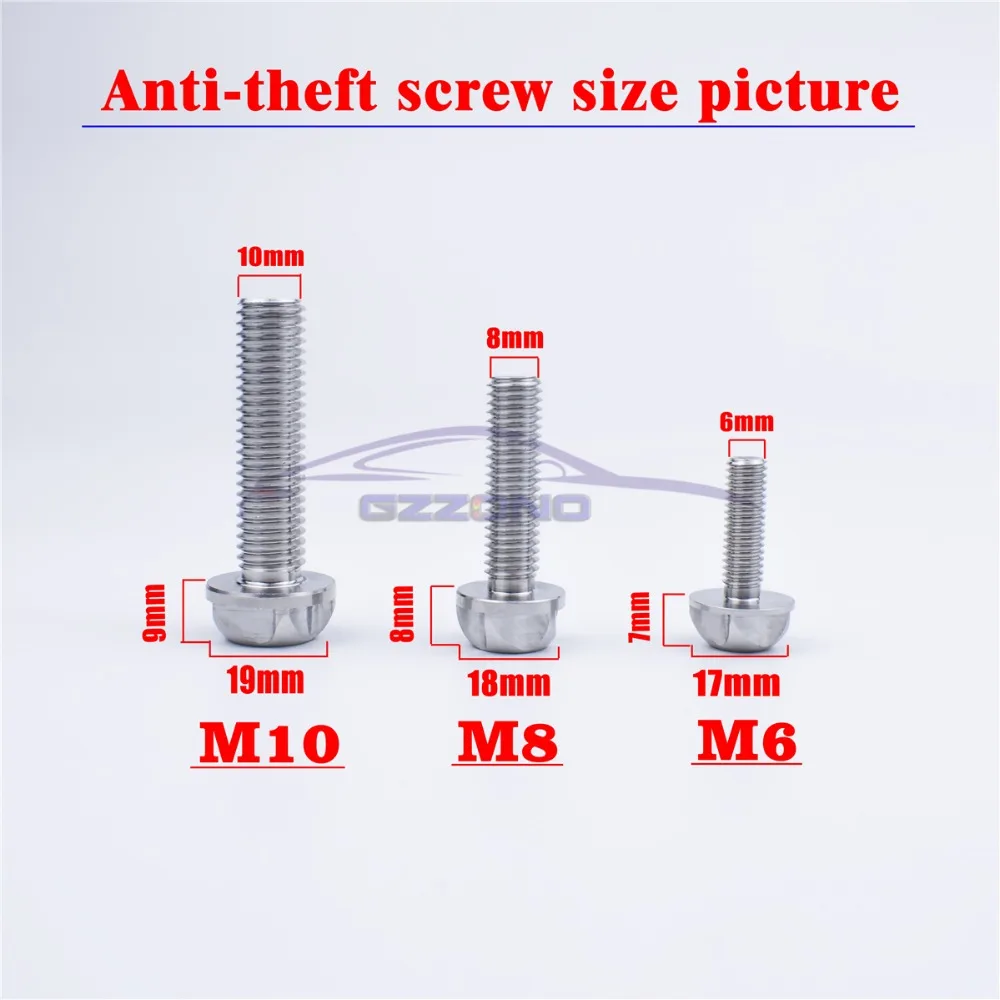 Противоугонные винты болтовые гайки M6 M8 M10 304 нержавеющей стальной горный велосипед тент автомобильные аксессуары для стайлинга автомобиля светодиодный свет