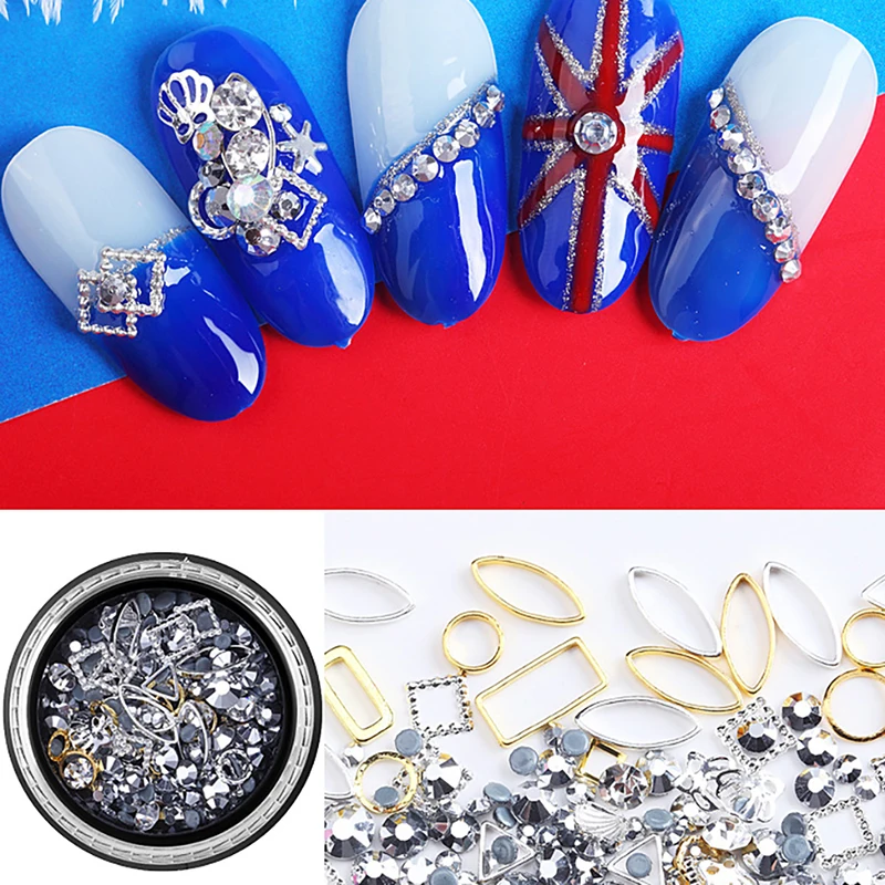Стразы MORDDA, 1 коробка, украшение для ногтей из кристаллов, блестящие аксессуары для ногтей, красочные 3D смешанные Алмазные блестки, инструменты для маникюра своими руками
