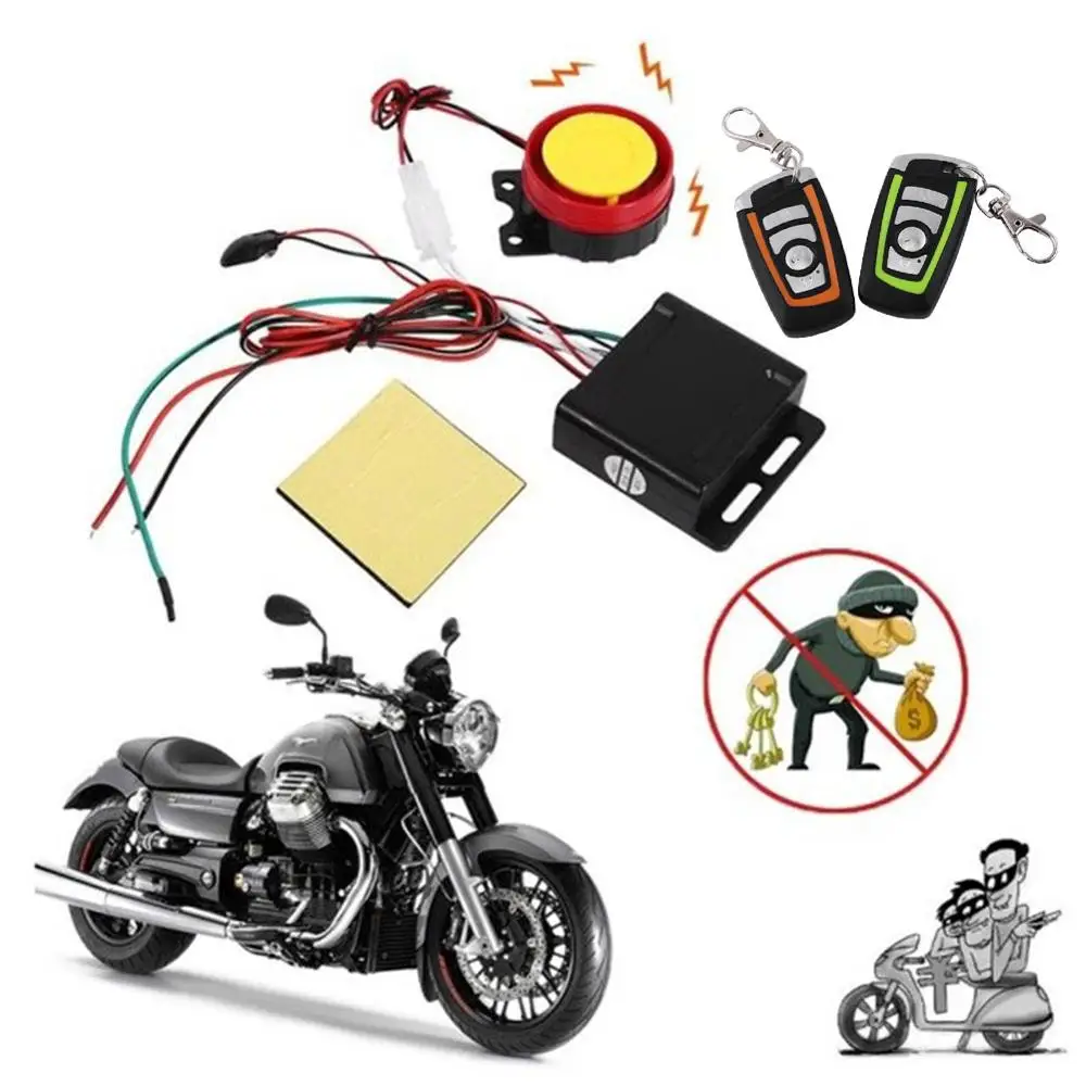 

Universal Motorcycle Alarm System Scooter Anti-theft Security Alarm System Two-way with Engine Start Remote Control Key Fob