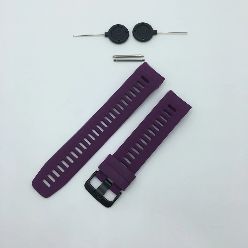 Силиконовый ремешок для Garmin Instinct Bracelet Watch Band Quick Release, спортивный мягкий браслет 22 мм - Цвет ремешка: Фиолетовый