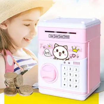 

Cartoon Animal Print Piggy Bank Mini ATM Money Password Deposit Box Music Toy cute Cartoon Design Early Educational toys