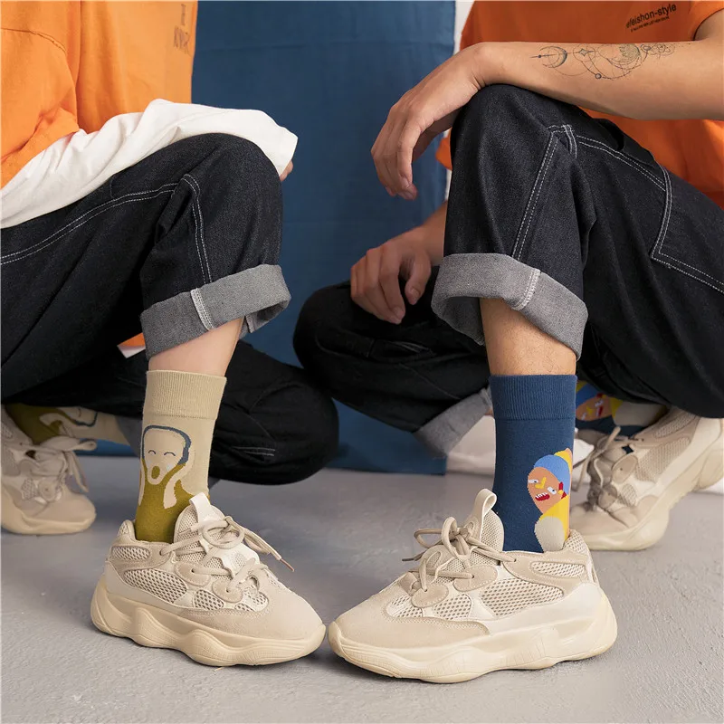 KingDeng Cotton Warm Socks For Woman Man Ankle Winter Harajuku Novelty Aesthetic Unisex Socks Streetwear skarpetki damskie
