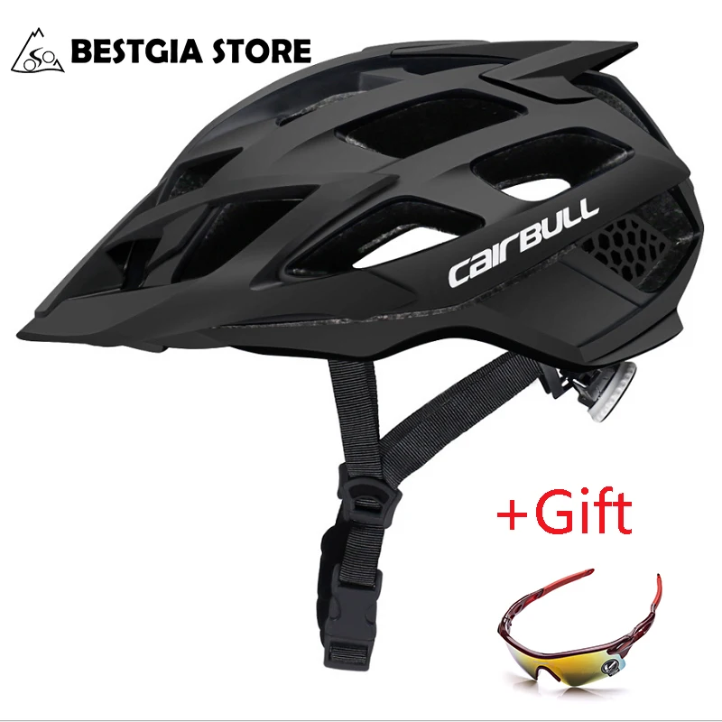 Велосипедный шлем Cairbull для езды на велосипеде с солнцезащитными очками, дышащий в форме, шлем для горного велосипеда, цельнолитый велосипедный шлем MTB