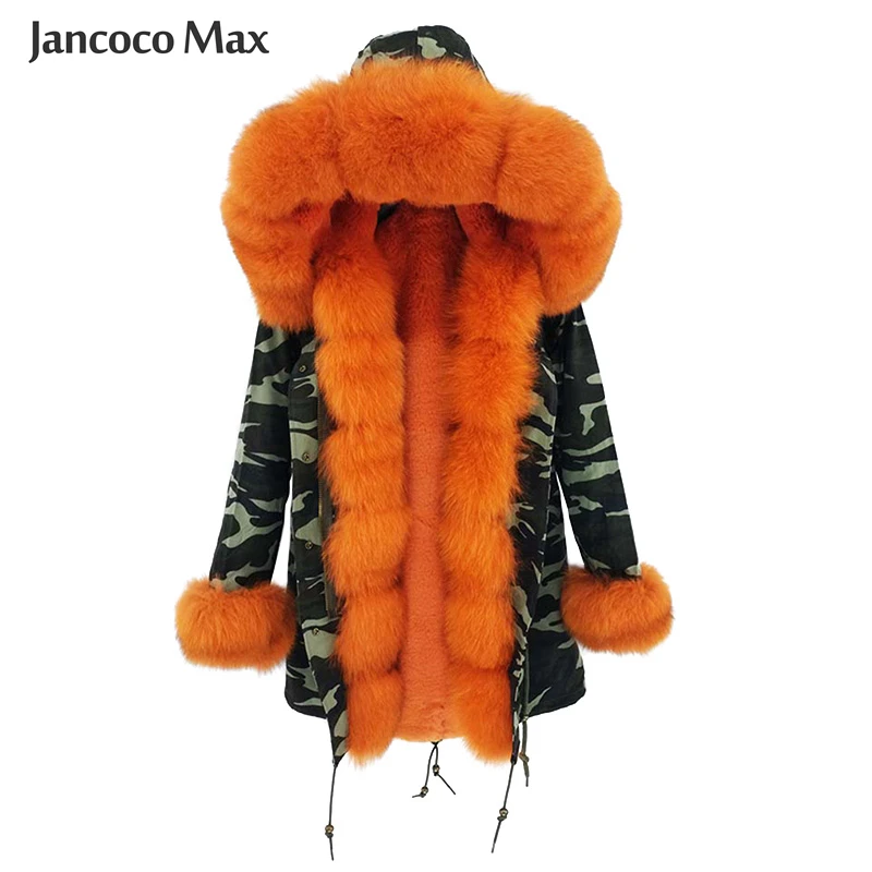 2019 Новое поступление Женская парка из натурального Лисьего меха высшее качество