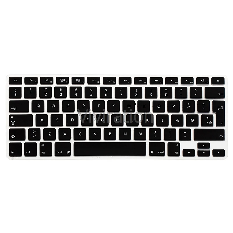DenmarkLetters наклейка на клавиатуру s для ноутбука Macbook Air retina 11 12 13 Pro 13,3 15,4 чехлы на клавиатуру датские наклейки