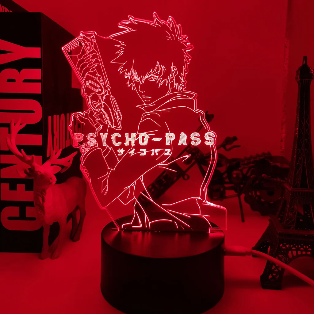 holiday nights of lights Manga Psycho Pass Led Lamp for Child Bedroom Decoration Night Light Birthday Gift Room Table Acrylic Anime 3d Light Psycho Pass portable night light