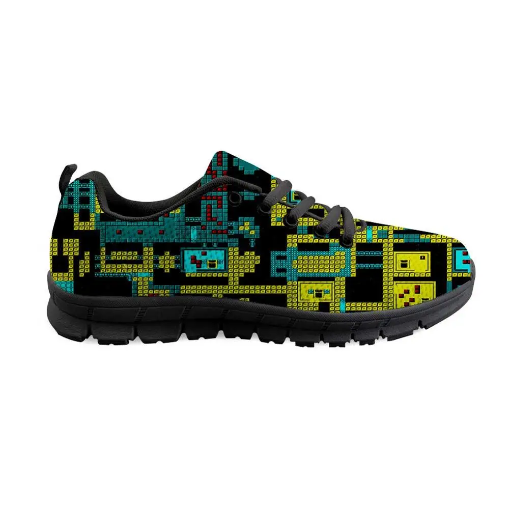 WHEREISART Новая обувь мужской Pacman Ретро видео игры печати Спортивная Для мужчин светильник Повседневное Tenis обувь для Для Мужчин Весенняя мужская обувь - Цвет: LMYD5306BAQ