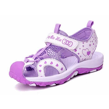 

Kids Sandals Summer Children Shoes Fashion For Girls Hook-And-Loop Cut-Outs Summer Beach Sandals Size 27-37,4-10years