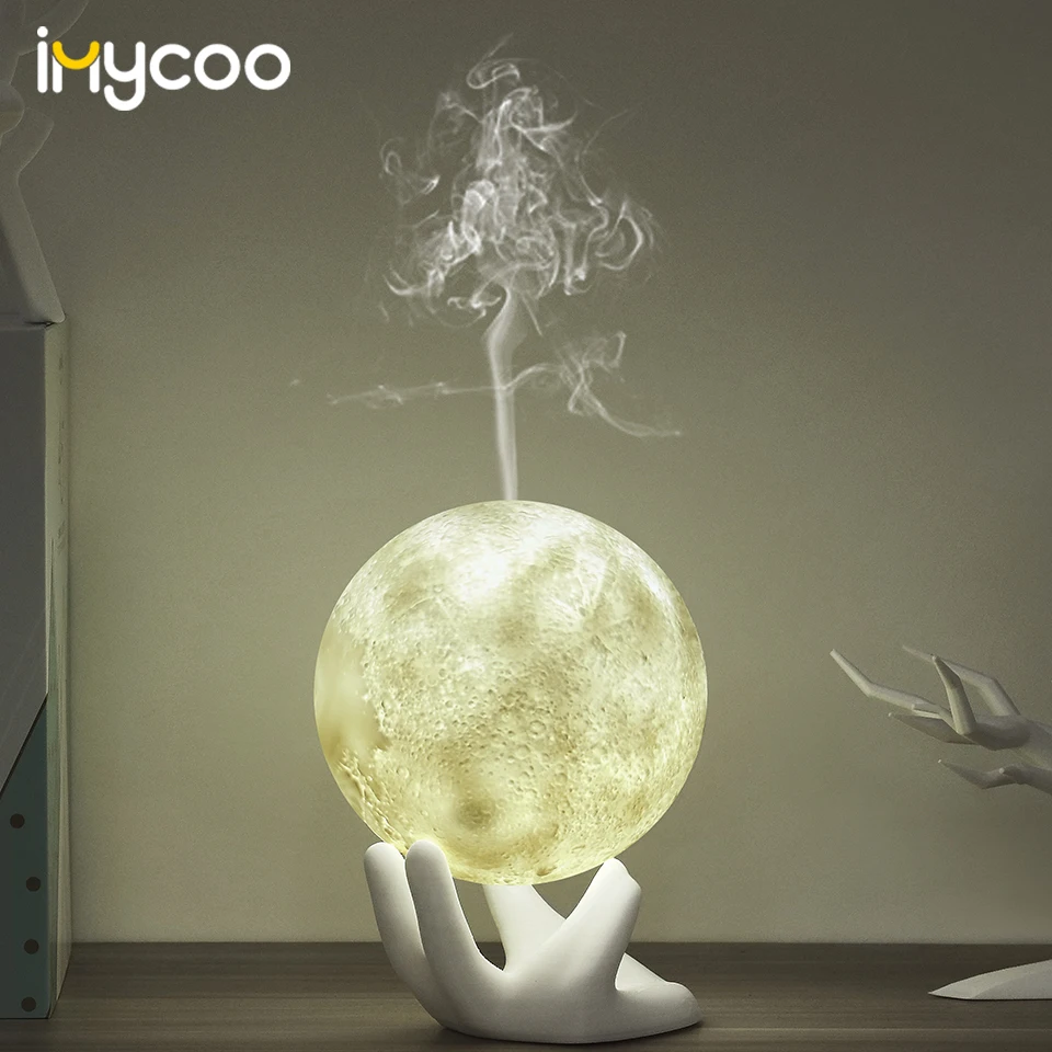 880 мл USB Ультразвуковой увлажнитель воздуха с 3D Moon лампа светильник аромат