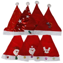 1 шт. рождественские игрушки украшение рождественские шляпы Санта шляпы дети мальчики девочки колпак для Рождественский реквизит для вечеринок игрушка