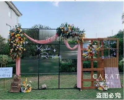 

Outdoor new wedding props, iron frame, wedding supplies, decorative picture frame, iron frame, welcome area, geometric frame