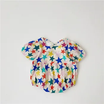 

MILANCEL baby clothes summer newborn baby girls bodysuits star print toddler girls outfit baby jumpsuits