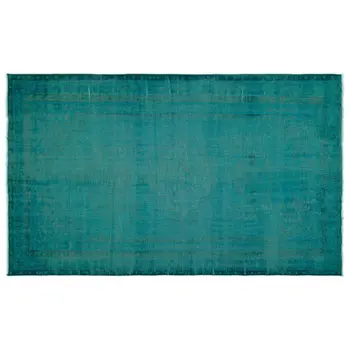 

Handmade Turquoise Vintage Overdyed Turkish Area Rug 162x255 Cm-5'4''X8'4''