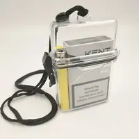 Transparent Waterproof Clear Cigarette Case Box Neck-hung Portable Plastic Lipstick Lighter Card Storage Box Holder with Lanyard 1