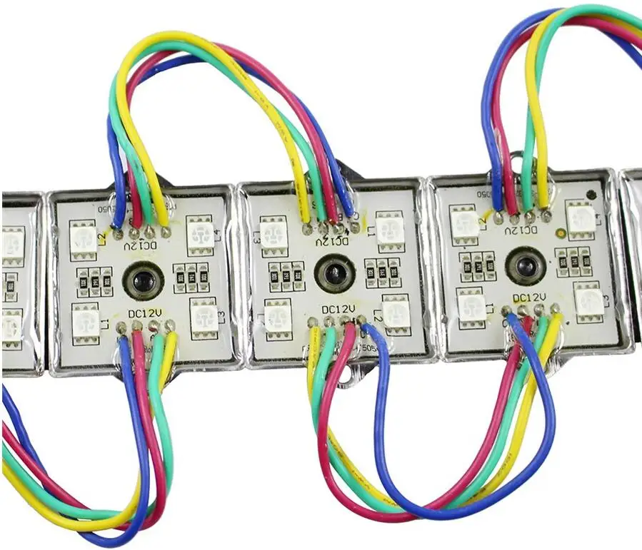 DC12V IP65 Водонепроницаемый 4 шт. SMD 5050 Светодиодный модуль белый теплый белый красный зеленый синий желтый rgb, светодиодный светильник-источник, опт, розница