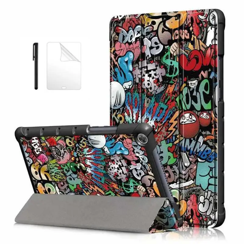 

Slim Flip PU Leather Case For Huawei MediaPad M5 lite 8 JDN2-W09/AL00 8.0 inch smart cover for huawei m5 lite 8 Case+film+pen
