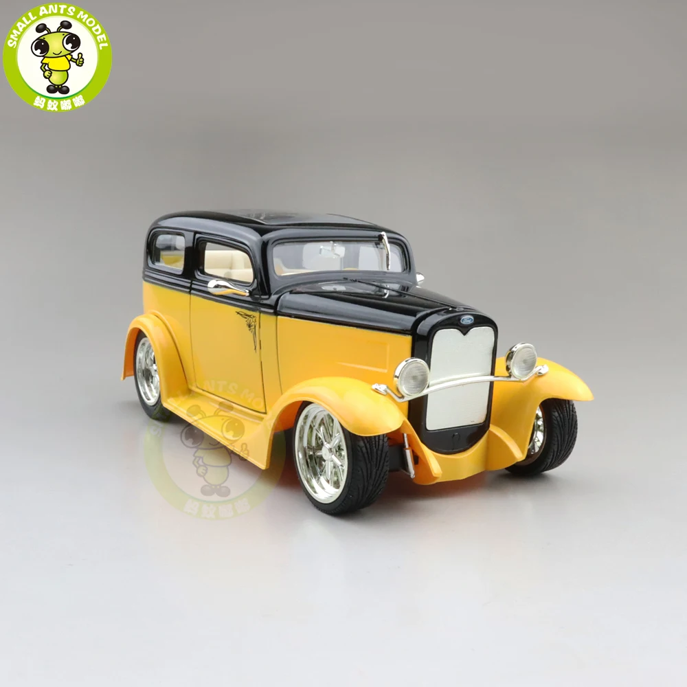 1/18 1931 Ford Модель на заказ седан дорога Подпись литая модель автомобиля игрушки для мальчиков и девочек подарок