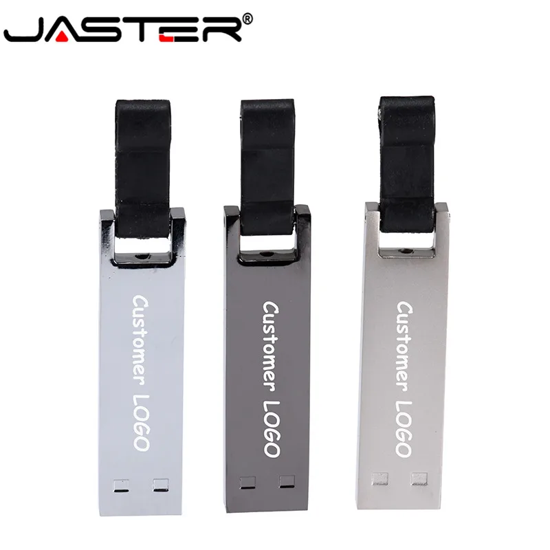 JASTER USB 2,0 металлический флеш-накопитель с логотипом на заказ 4 ГБ 8 ГБ 16 ГБ 32 ГБ 64 Гб 128 ГБ Флешка карта памяти