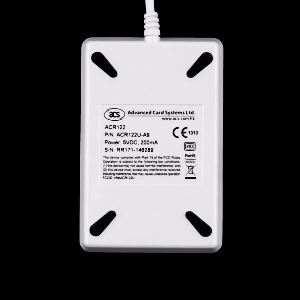 Leitor de Cartão Iec18092 + 5 Rfid Escritor Inteligente Copiadora Duplicador Software Clone Gravável Usb S50 13.56mhz Iso - Pces m1 Cartões Nfc Acr122u 6 High Quality Telefonia e Comunicação