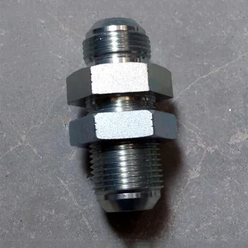 

6J Series JIC external thread 74 ° external cone through plate joint hydraulic straight through 37 ° partition flaring 9/16 seal