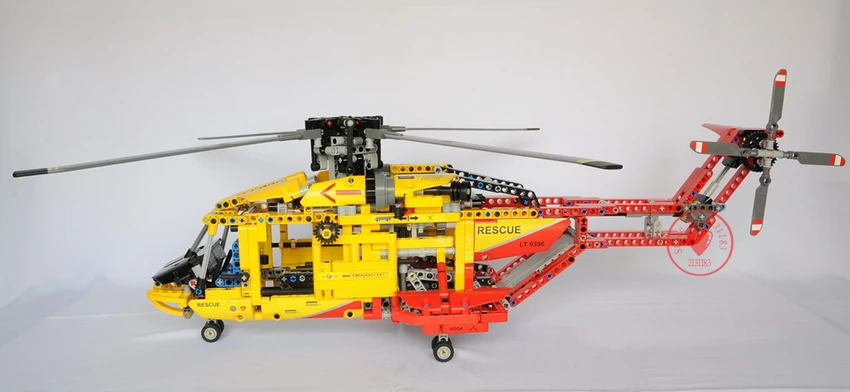 Pаспродажа Новинка, 2 модели в 1, спасательный город, вертолет, подходит для Legoings Technic, модель самолета, строительные блоки, кирпичи, сделай сам, игрушка в ...