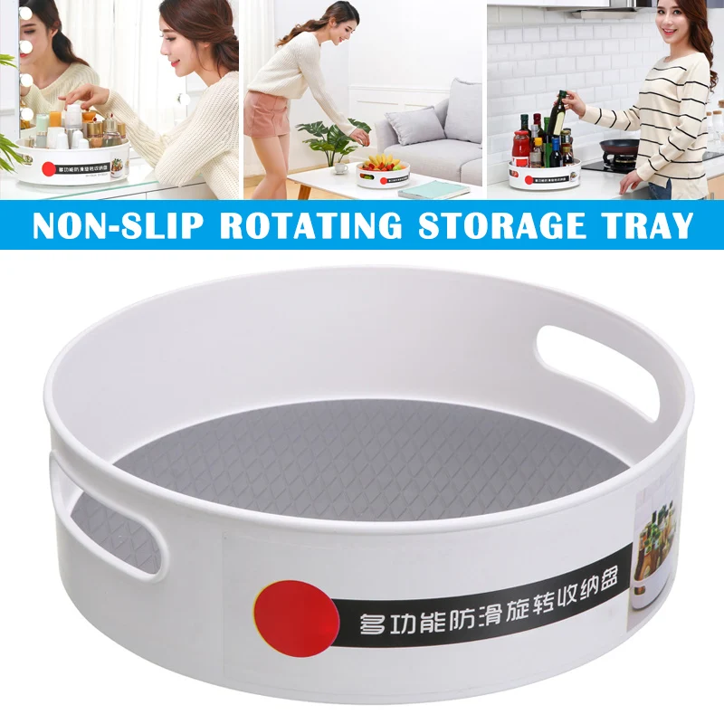  Non-Skid 360 Degree Rotating Storage Container Organizer for Home Kitchen Cosmetics Seasoning 2019i