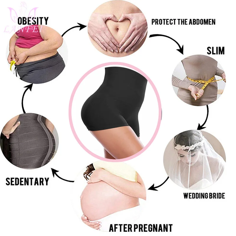 LANFEI Tummy Control Panties Breathable Body Shaper for Women Sexy Butt Lifter Seamless Waist Trainer Short Slimming Pant Girdle