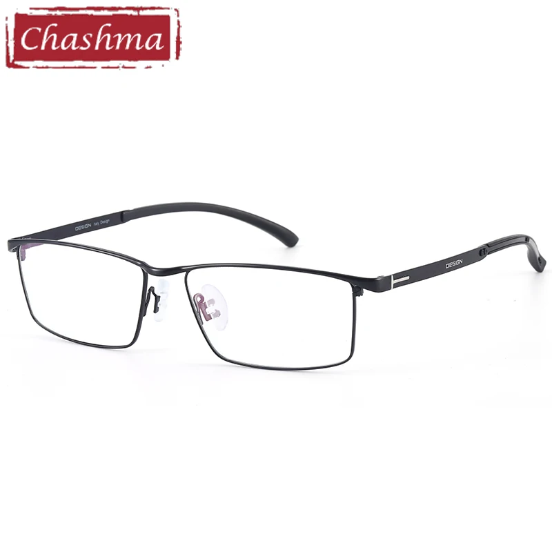

Chashma Wide Titanium Alloy Eyeglass Frame Men Square Myopia Optical Prescription Glasses 2020 New High Quality Designer Eyewear