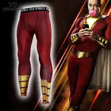 VIP Мода супергерой 3D печать компрессионные колготки черные Adam тренировки Леггинсы для мужчин фитнес Shazam тренировочные брюки леггинсы брюки