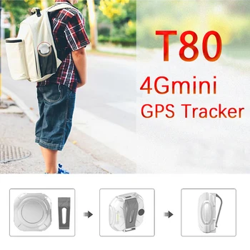

For Bicycle/Pet/Kids/Elder And VehicleT80 Mini 4G LTE 4 in 1 GPS Tracker With 4 Detachable Kits Add 900mAh Rechargeable Battery