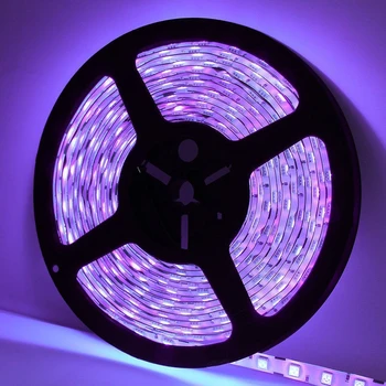

UV Light Strip Waterproof Led Strip Lights 16.4ft 300LED Rope Lights 12V Flexible Black Lights UV Strip Lights Ultraviolet Light