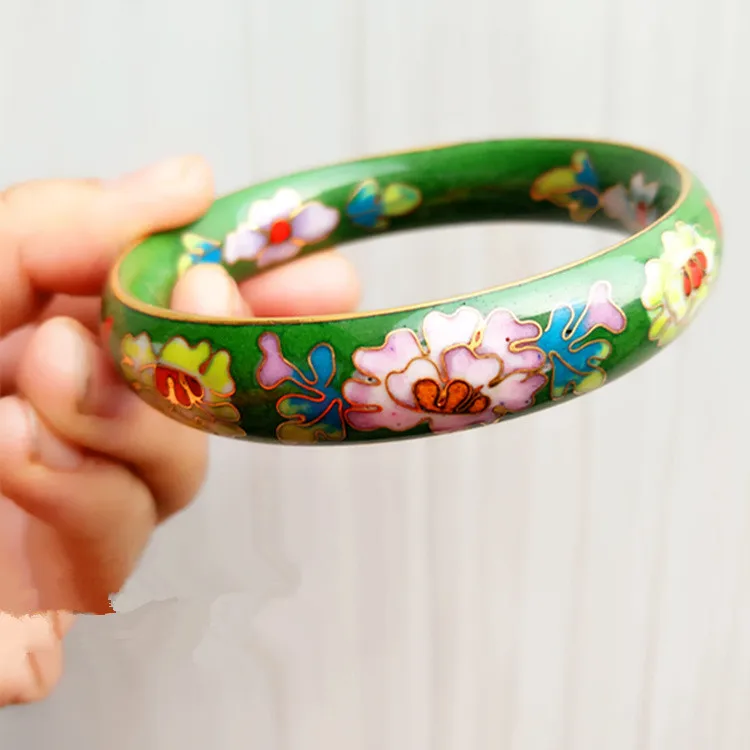 Пекин Cloisonne крафтовый браслет подарки богатый цветок модный браслет