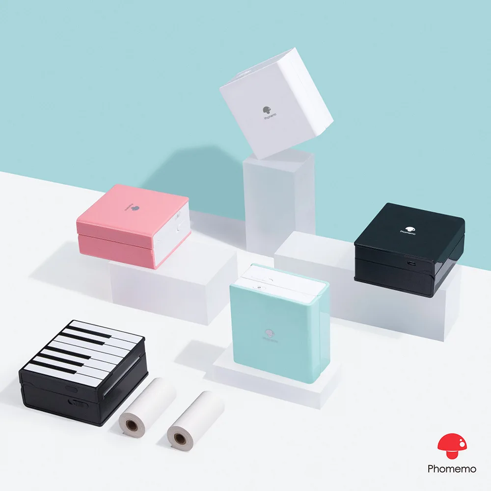 

Портативный карманный мини-термопринтер M02, Bluetooth, беспроводная печать без чернил для Android ios