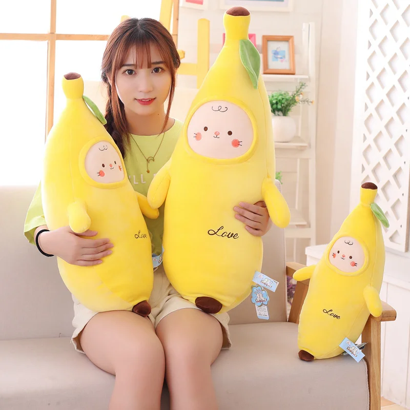 

1pc 40-70cm Cute Soft Banana Plush Pillow Stuffed Emoji Banana Cushion Pillow Creative Girls Valentine's Gift Plush Toy Doll
